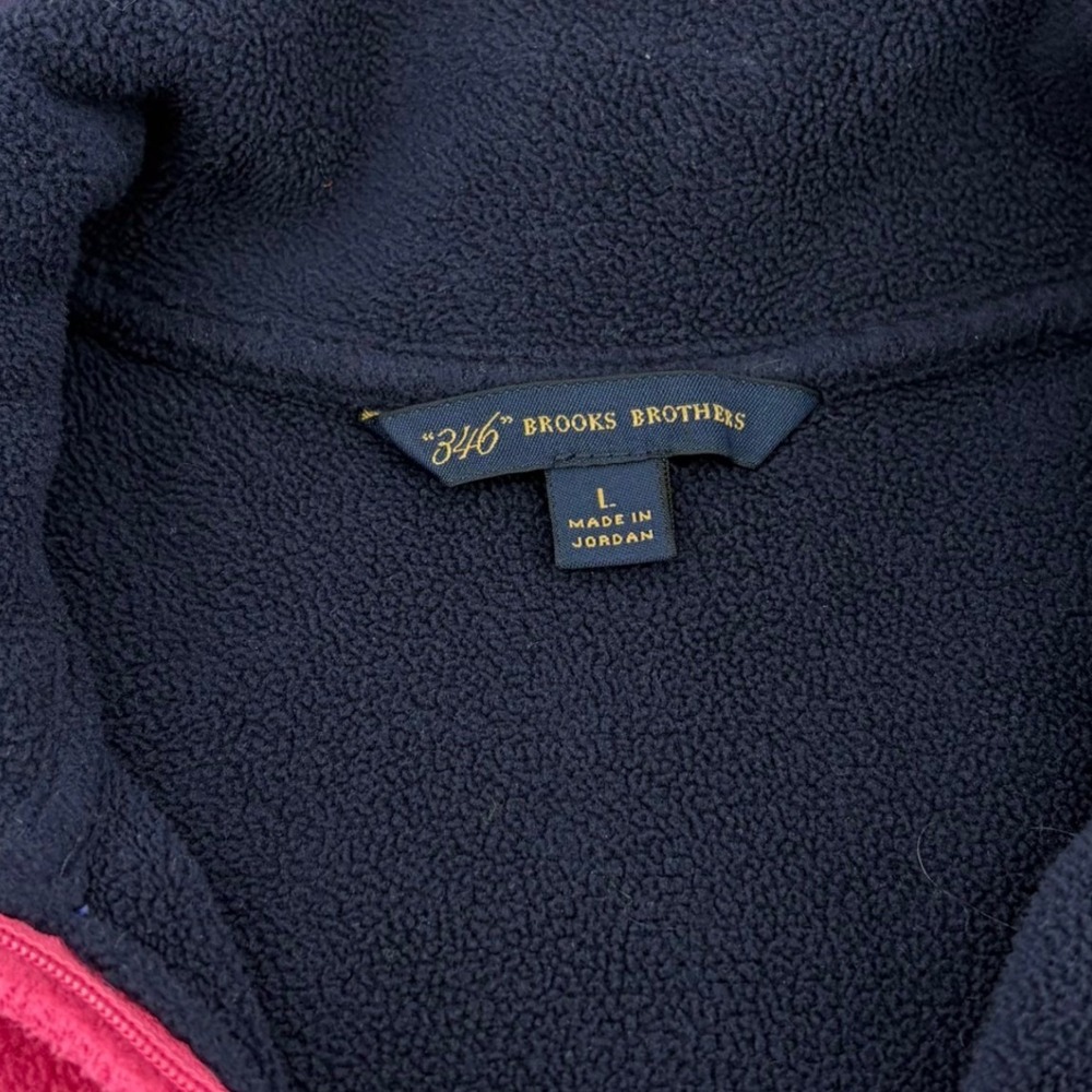 Brooks Brothers 346 Womens Pink Fleece Quarter Zip Pullover‎ Sweater Large - Picture 3 of 6